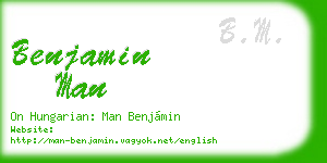 benjamin man business card